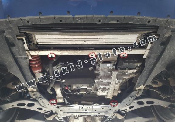 Steel skid plate for the protection of the engine and the gearbox for Mini Cooper F55/56