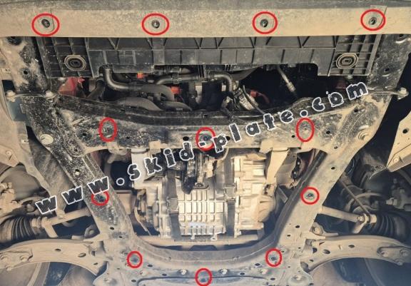 Steel skid plate for MG ZS