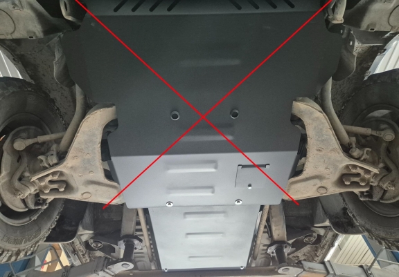 Steel gearbox skid plate for Hyundai Terracan