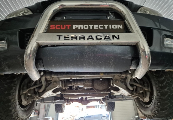 Steel gearbox skid plate for Hyundai Terracan