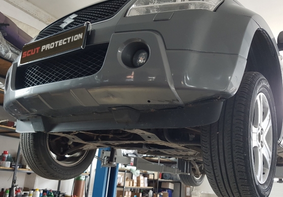 Aluminum gearbox and transfer case skid plate for Suzuki Grand Vitara 2