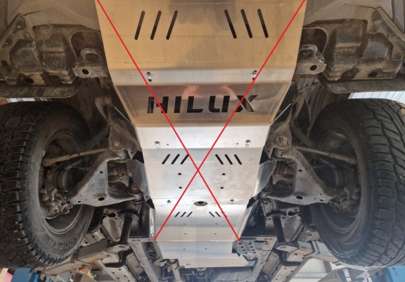 Aluminum differential skid plate for Toyota Hilux Invincible