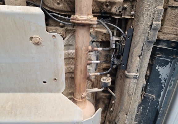 Steel DPF sensor skid plate  for Toyota Hilux