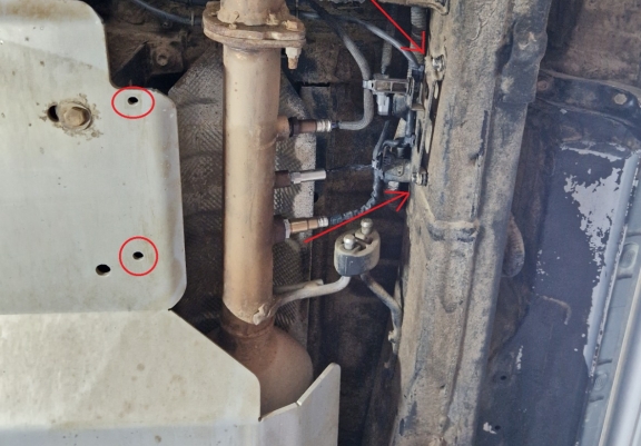 Aluminum DPF sensor skid plate  for Toyota Hilux