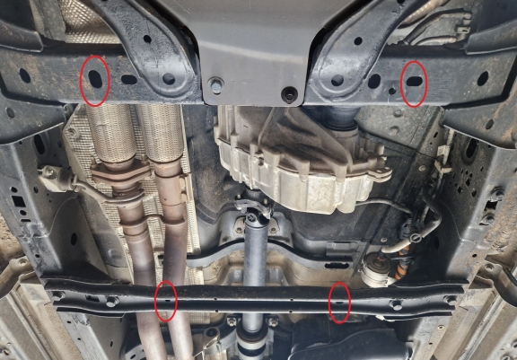 Aluminum transfer case skid plate for Ford Ranger Raptor