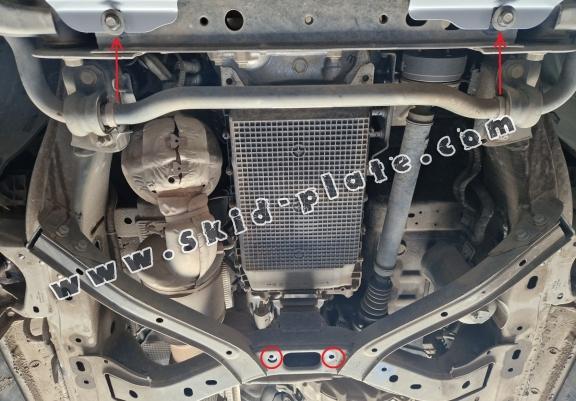 Steel automatic gearbox skid plate for Volkswagen Amarok 2 
