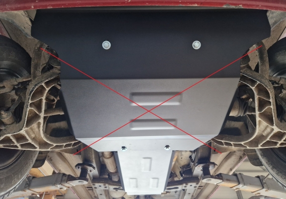 Steel gearbox skid plate for Jeep Cherokee - KJ