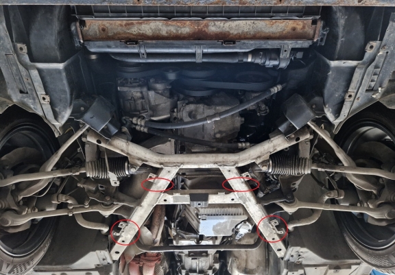 Steel skid plate for BMW Seria5 E39