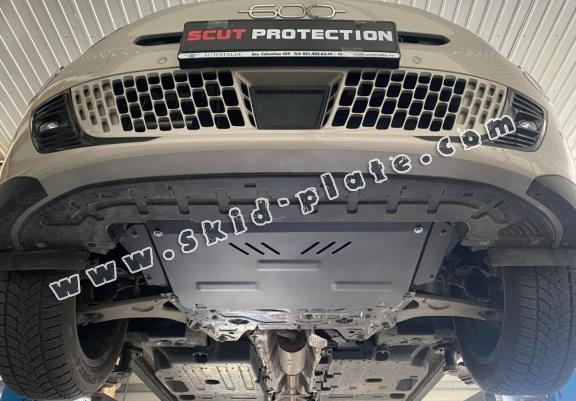 Steel skid plate for Fiat 600
