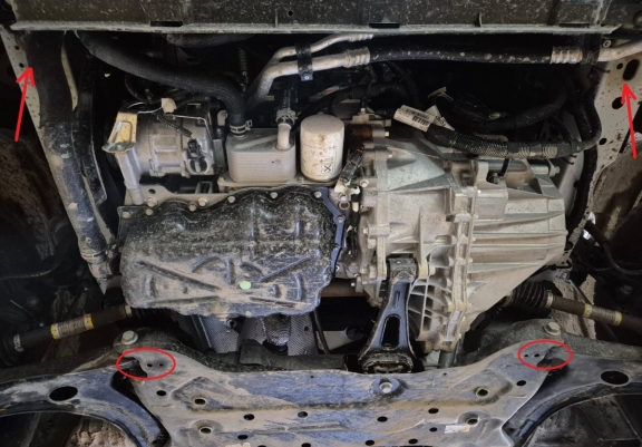 Steel skid plate for Ford Transit- FWD