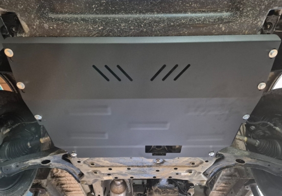 Aluminum skid plate for the protection of the engine and the gearbox for Ford Transit Custom - FWD