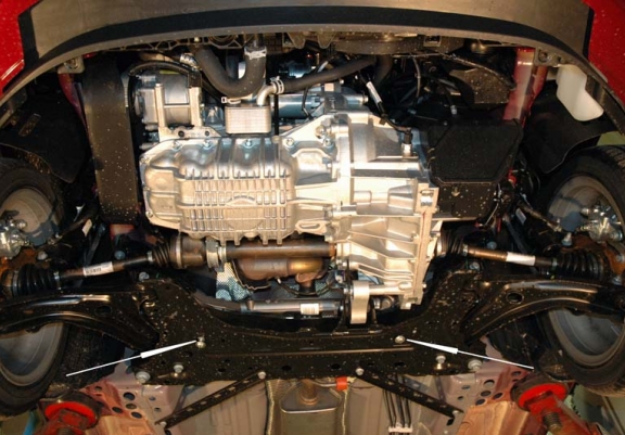 Steel skid plate for Ford KA+