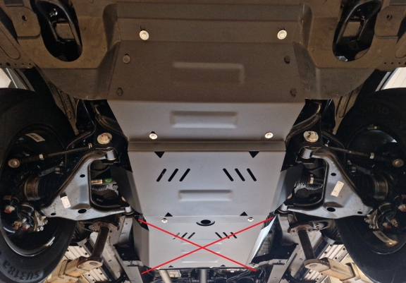 Steel skid plate for Jac T8