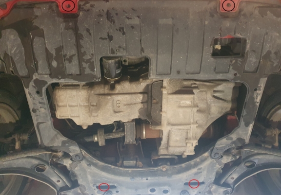 Steel skid plate for Honda Jazz
