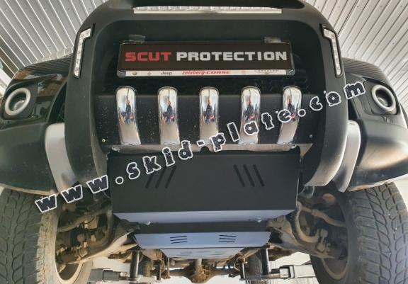 Steel skid plate for the protection of the engine and the radiator for Mitsubishi L 200