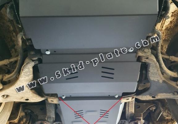Steel skid plate for the protection of the engine and the radiator for Mitsubishi L 200