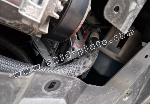 Steel skid plate for Nissan NV300