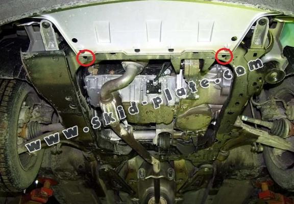 Steel skid plate for Opel Vectra C