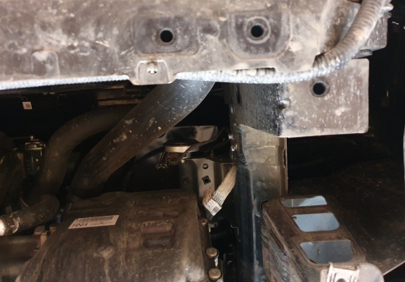 Steel skid plate for SsangYong Korando