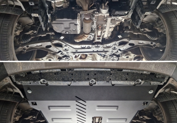 Steel skid plate for Ssangyong Torres