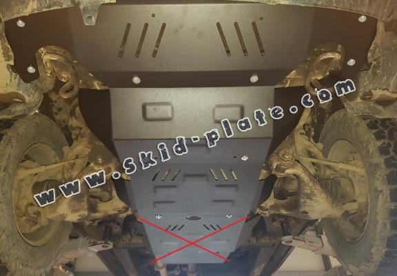 Steel skid plate for the protection of the engine and the radiator for Toyota Hilux