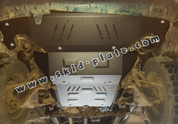 Steel skid plate for the protection of the engine and the radiator for Toyota Hilux