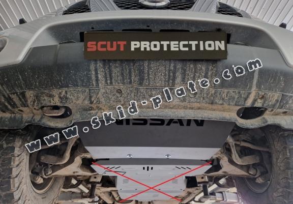 Steel radiator skid plate for Nissan Navara D40