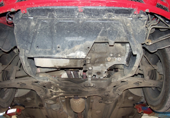 Steel skid plate for Volkswagen New Beetle