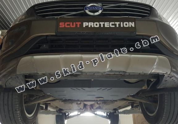 Steel skid plate for the protection of the engine and the gearbox for Volvo S80