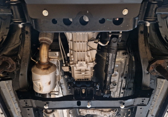 Steel gearbox skid plate for Evo Cross 4