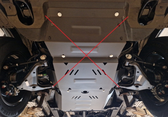 Steel gearbox skid plate for Evo Cross 4