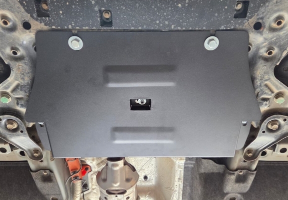 Steel catalytic converter guard for Hyundai Santa Fe