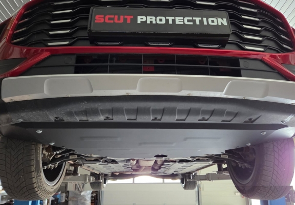 Steel skid plate for MG ZS