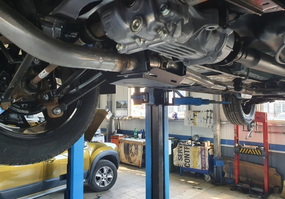 Aluminium EGR valve skid plate  for Dacia Duster 