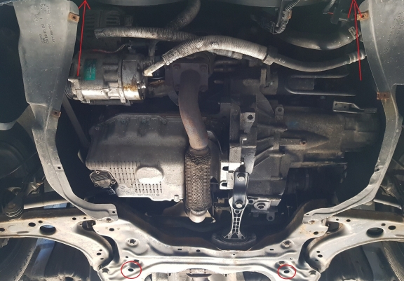 Aluminum skid plate for Skoda Octavia