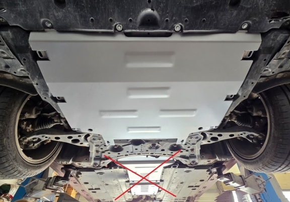 Aluminum skid plate for Toyota Prius