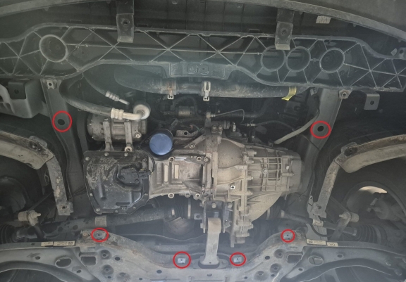 Steel skid plate for Hyundai Tucson