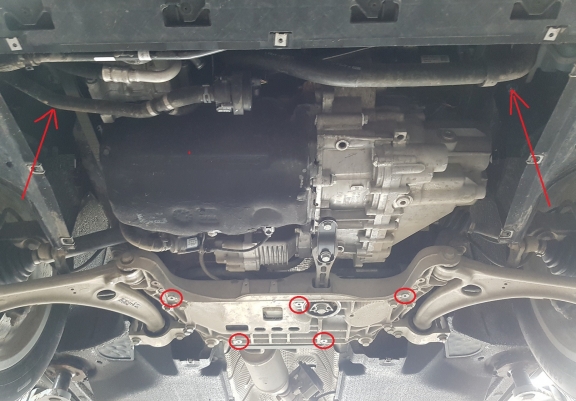 Aluminum skid plate for Audi Q3