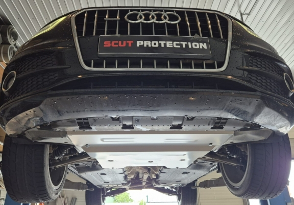 Aluminum skid plate for Audi Q3