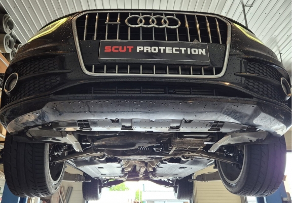 Aluminum skid plate for Audi Q3