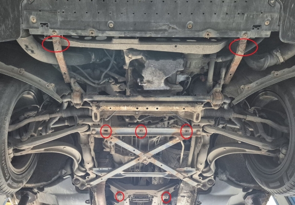 Steel skid plate for Audi A4 B8, diesel