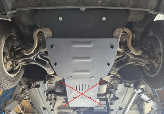 Steel skid plate for Porsche Cayenne