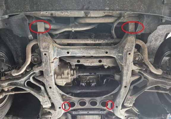 Steel skid plate for Porsche Cayenne