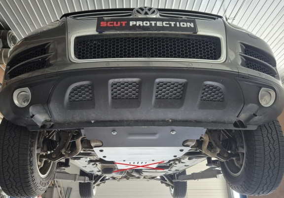 Steel skid plate for Porsche Cayenne