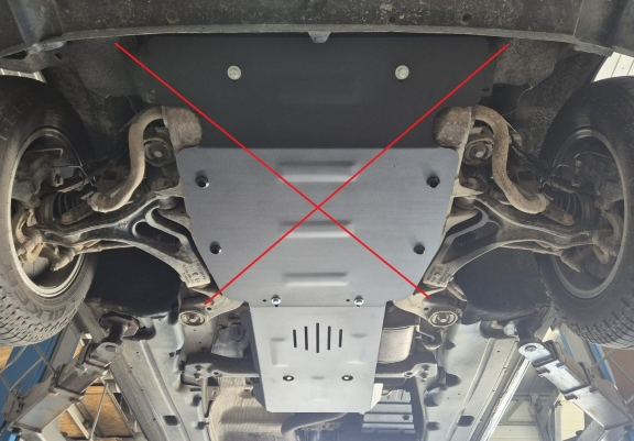 Steel manual and automatic gearbox skid plate for Porsche Cayenne