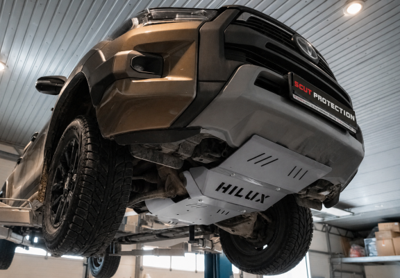 Aluminum radiator skid plate for Toyota Hilux Revo