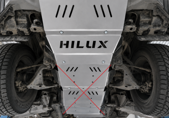 Aluminum radiator skid plate for Toyota Hilux Revo
