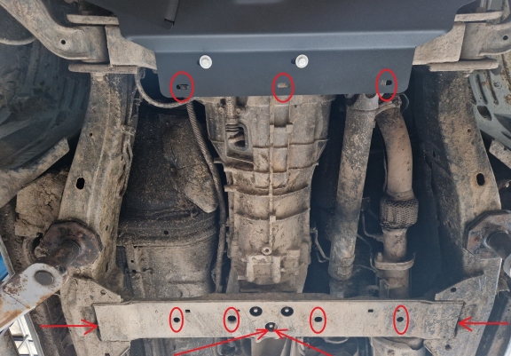 Aluminum gearbox skid plate for Nissan Pathfinder