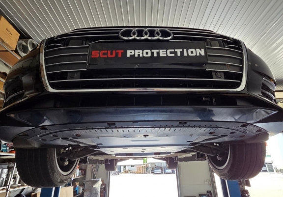Steel skid plate for Audi A6