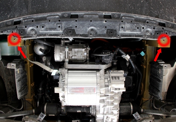 Steel skid plate for KGM Musso EV 